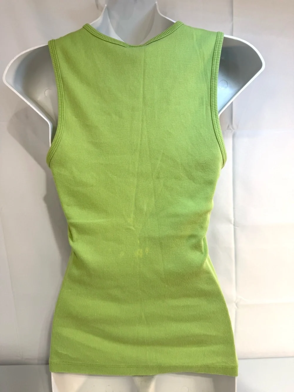 Vintage Billabong Ribbed Tank Top Floral Y2K Green Cotton Size L - Picture 4 of 9